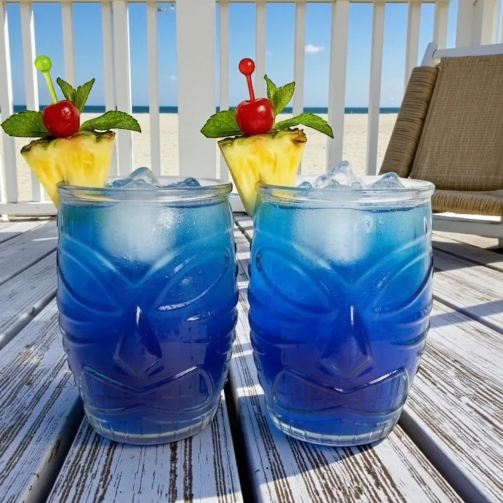 VTG Libbey Tiki Glasses Pair 4.5